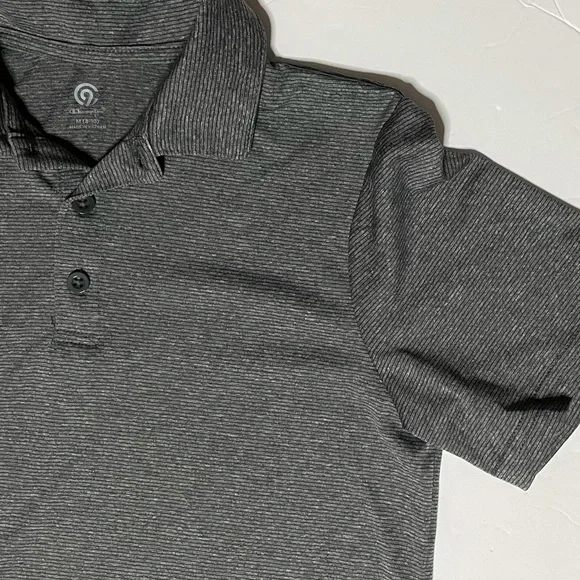 Champion Gray Pinstripe Active Wear Polo Shirt - Picture 5 of 11